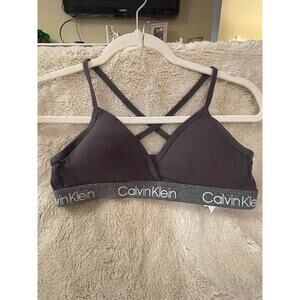Calvin Klein T-shirt Bra Black Lightly Padded Women's Size Medium Wide Band